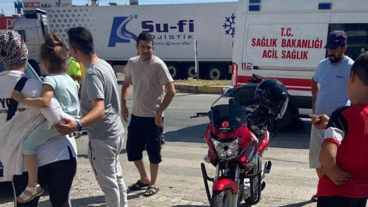 Gaziantep'te motosikletin karıştığı kazada 2 kişi yaralandı