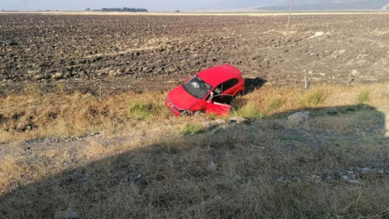 Gaziantep'te takla atan otomobilin sürücüsü yaralandı