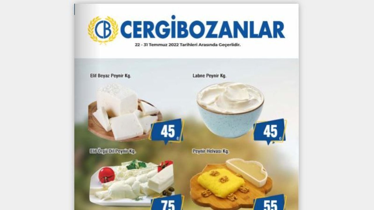 Cergizbozanlar'da Dev İndirim! 18- 28 Ağustos Cergibozanlar Kataloğunda Deterjandan Süt Ürünlerine, Temizlik Malzemelerinden Atıştırmalıklara Pek Çok Ürün Yarı Fiyatına!