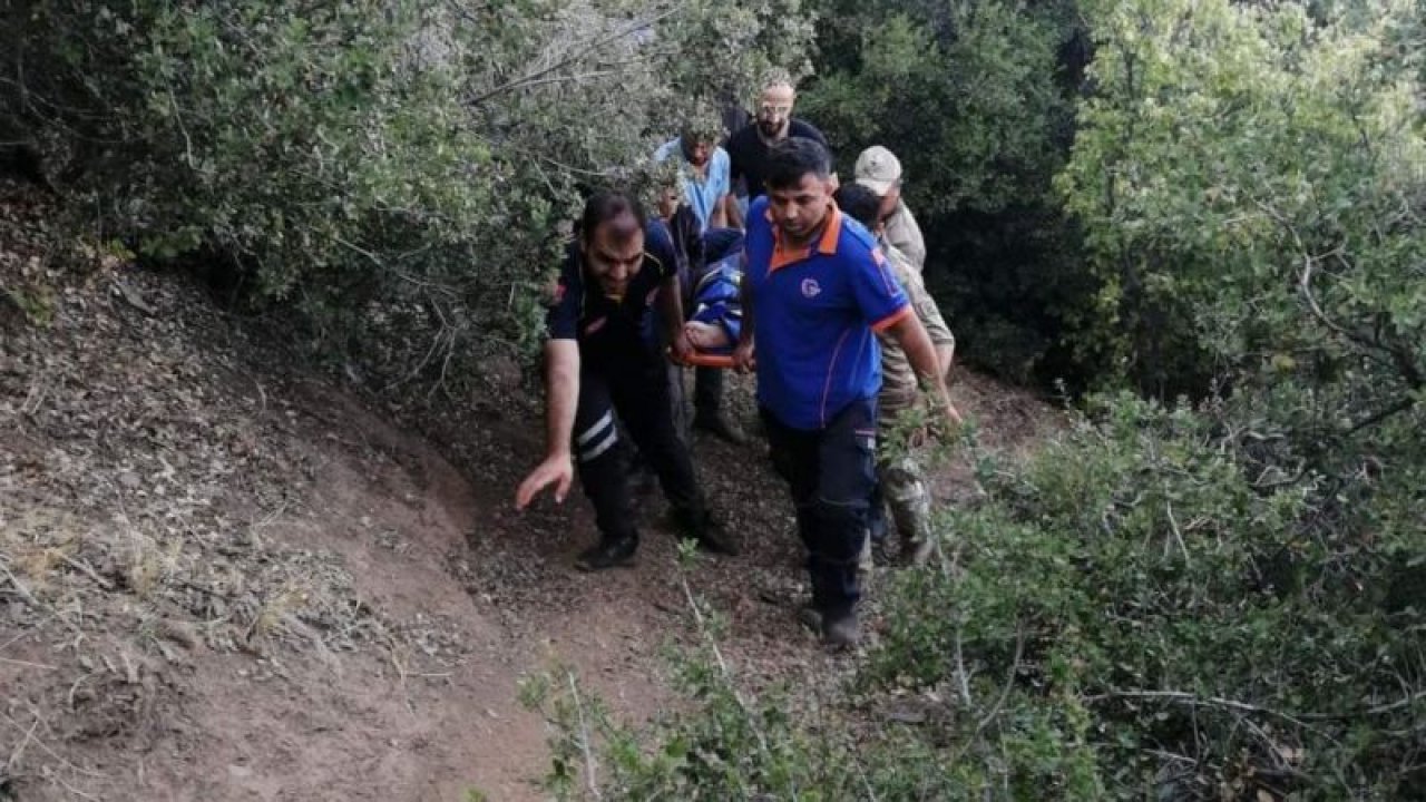 İşte Detaylar...Gaziantep'te dağlık arazide mahsur kalan yaralı kadın kurtarıldı
