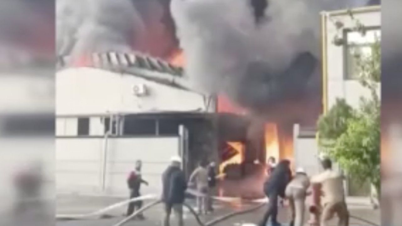 Motor yağı fabrikasında yangın