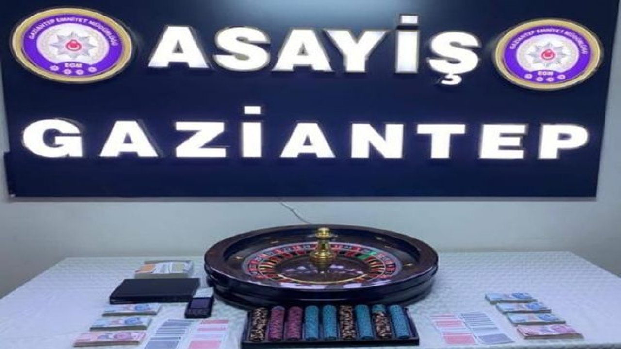 Gaziantep'te bir villaya kumar operasyonu düzenlendi