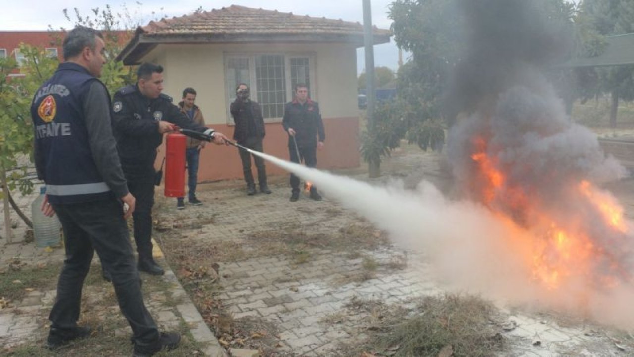 Gaziantep'te Polis ekiplerine yangına ilk müdahale eğitimi verildi