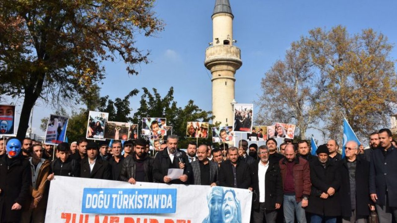 Çin'in Sincan Uygur Özerk Bölgesi politikaları Gaziantep ve Şanlıurfa'da protesto edildi