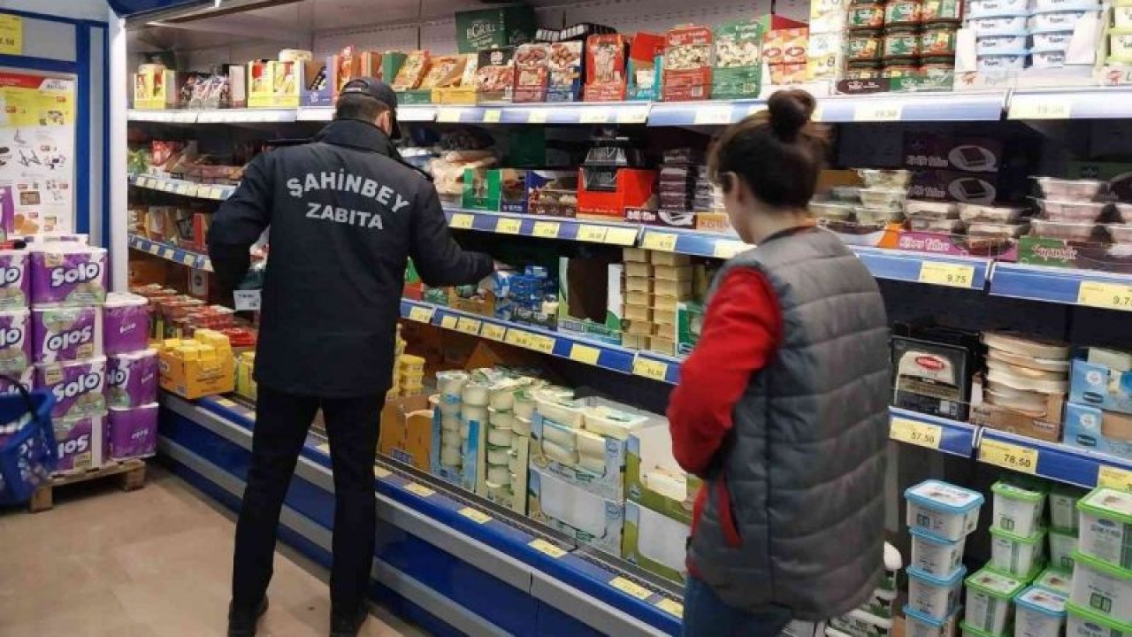 Şahinbey Belediyesi Zabıta ekipleri marketlerde denetim yaptı