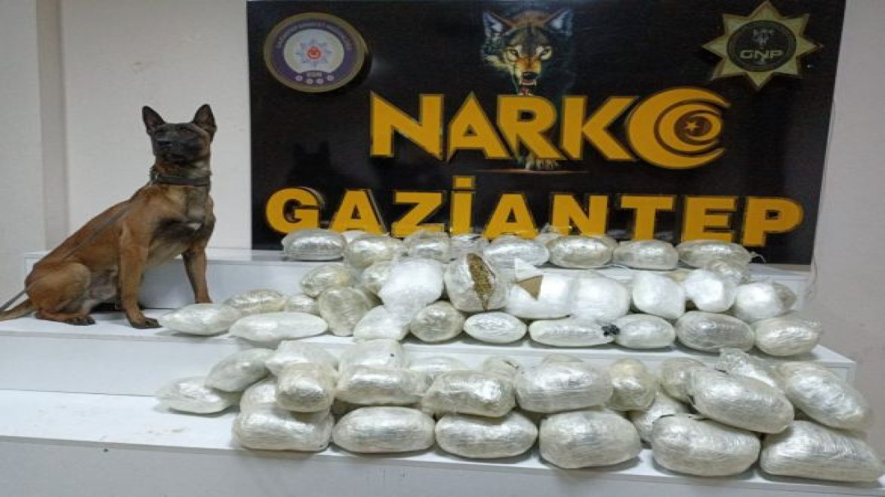 Gaziantep'te 47 kilo 250 gram uyuşturucu ele geçirildi