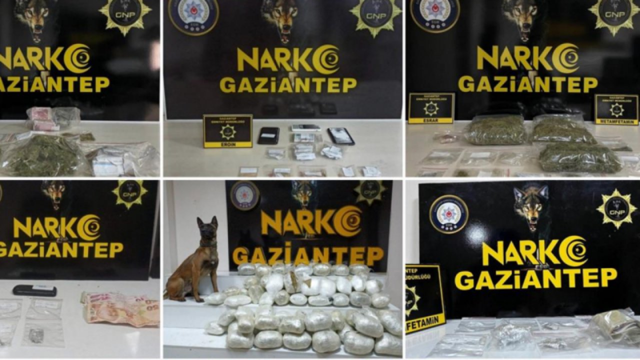 Gaziantep Narkotik ekiplerinden uyuşturucu tacirlerine operasyon