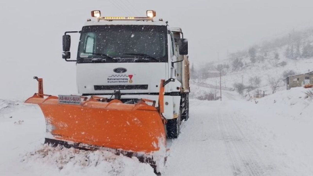 Kahramanmaraş’ta kar yağışı, kapanan yollar açılıyor