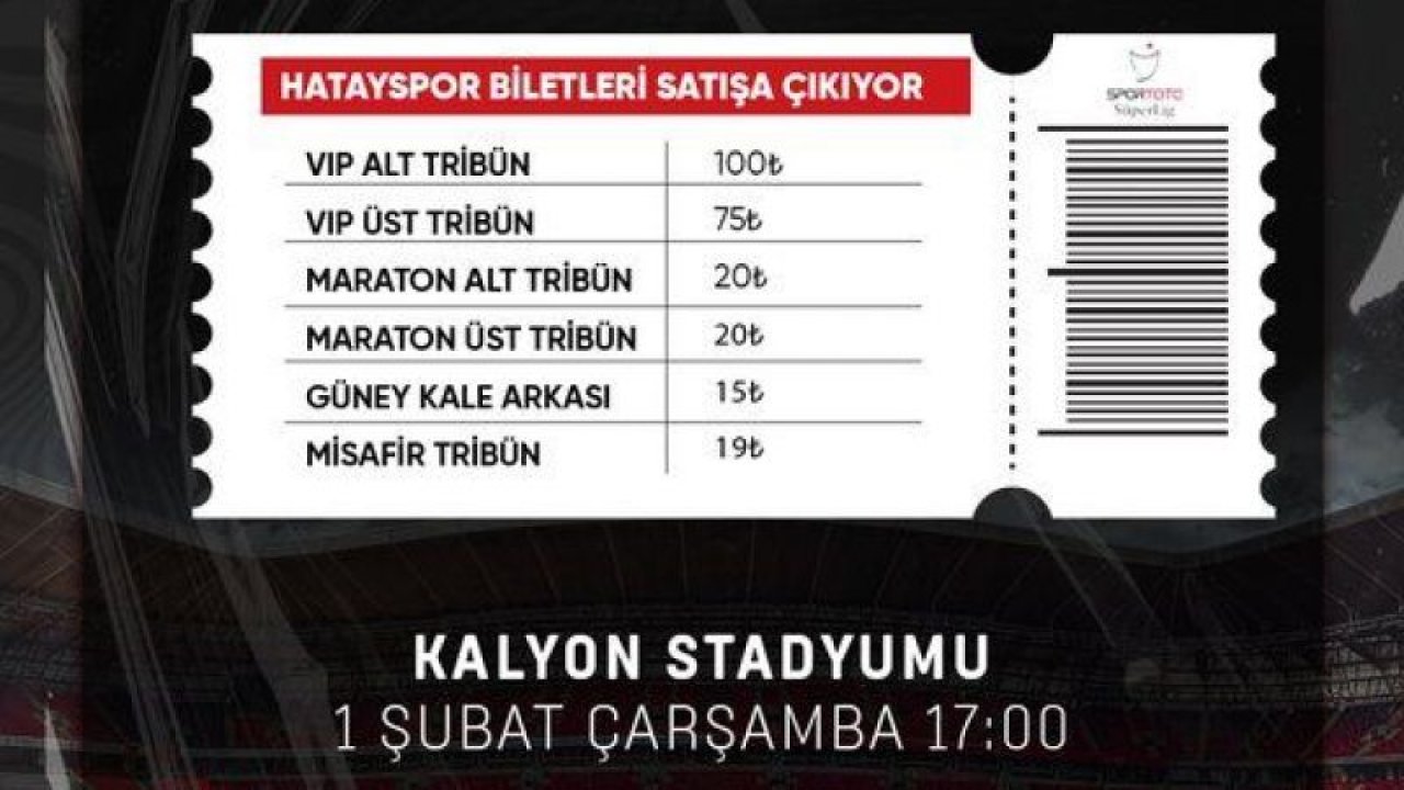 Gaziantep FK'da Hatayspor biletleri satışta... İşte Bilet Fiyatları