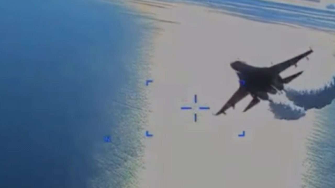 Rus savaş uçağının ABD’ye ait İHA’ya çarptığı anın görüntüsü yayınlandı