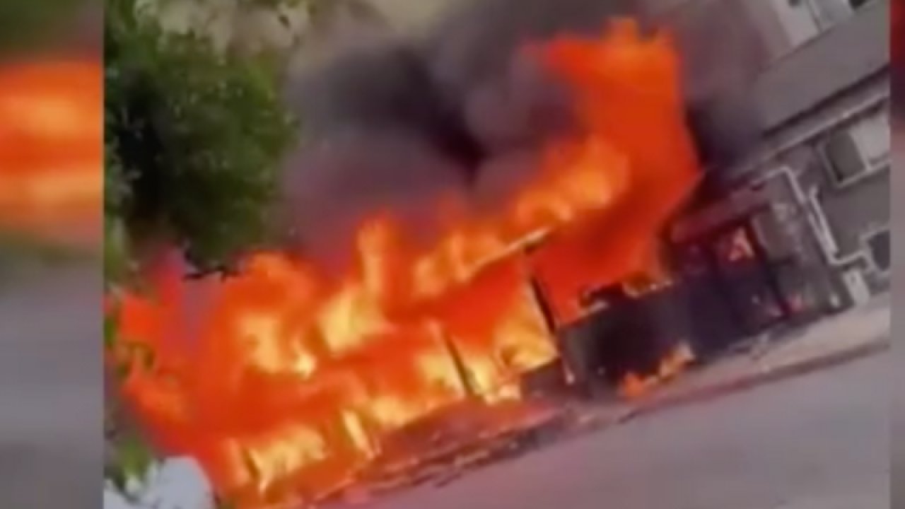 Gaziantep’te kafeteryada korkutan yangın