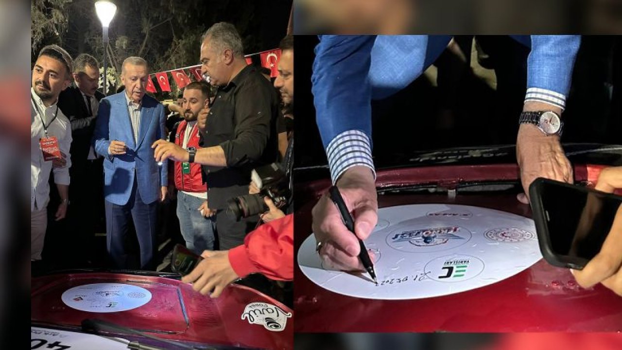 Cumhurbaşkanı Erdoğan Gaziantep Üniversitesi öğrencilerinin geliştirdiği Zeugma-Hilal aracını imzaladı