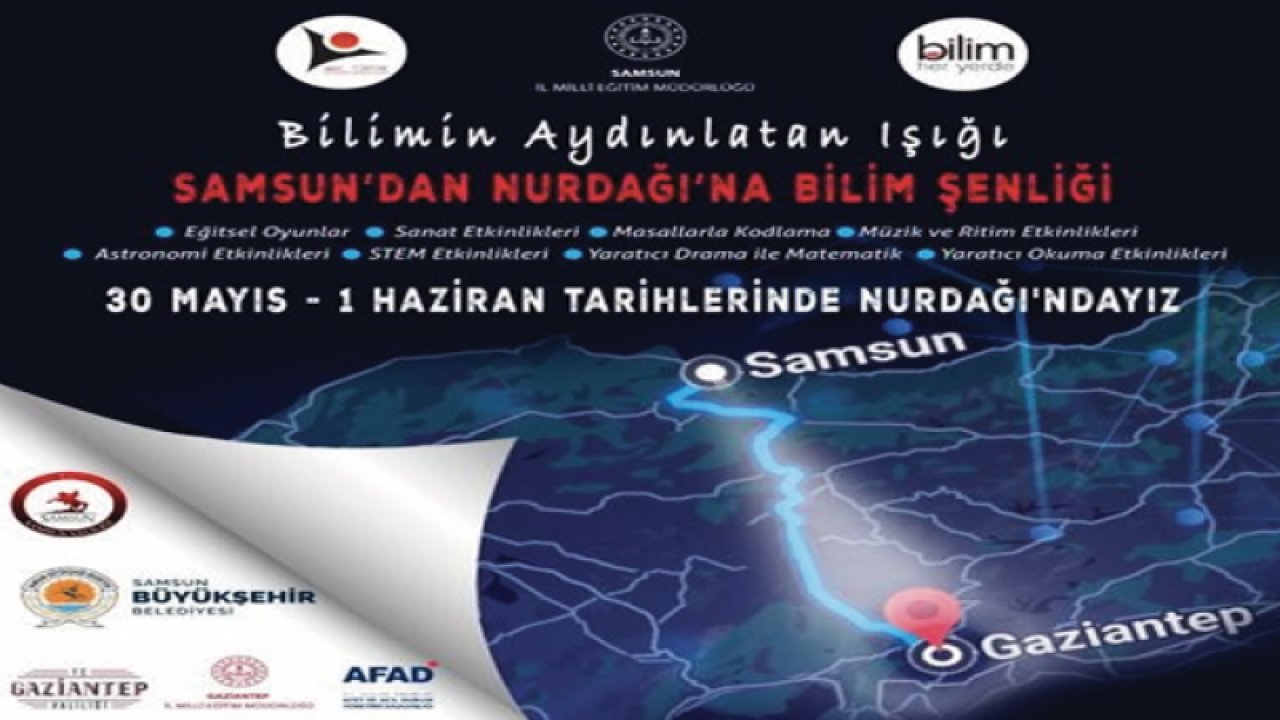 Samsun'dan Nurdağı'nda bilim şenliği
