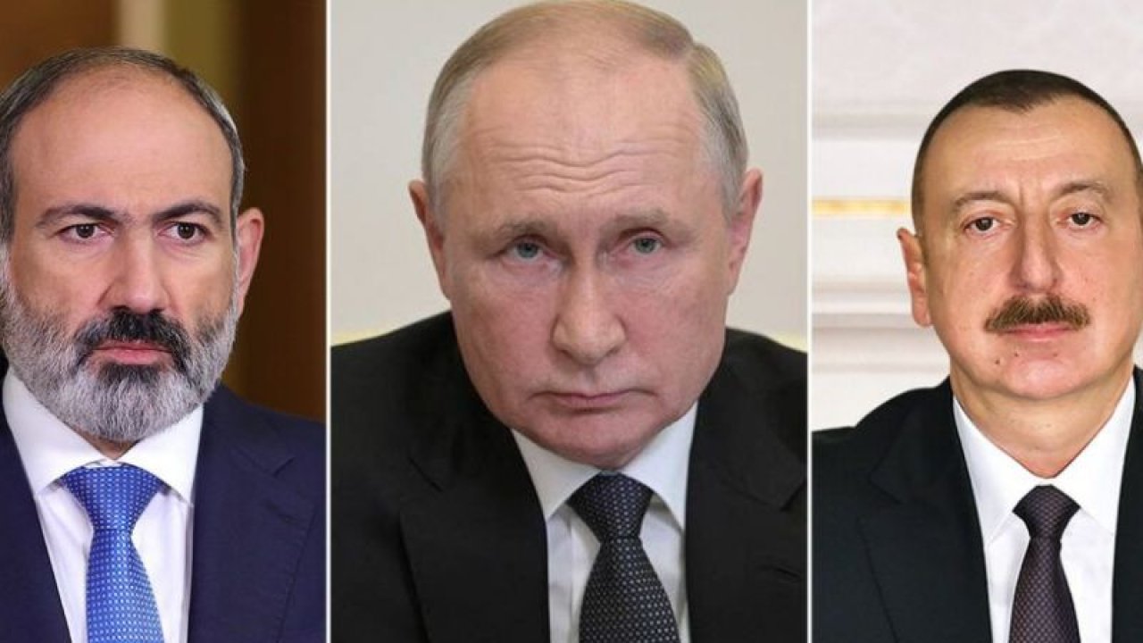 Paşinyan, Putin ve Aliyev Moskova'da buluştu!