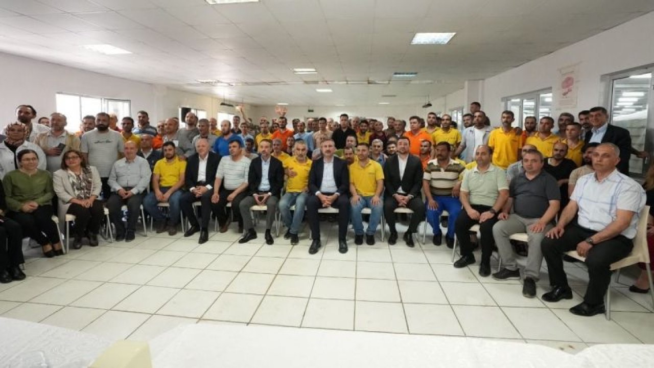AK Parti Gaziantep Milletvekili Gül ile Şehitkamil Belediye Başkanı Fadıloğlu, fabrika işçileri ve esnafla bir araya geldiler