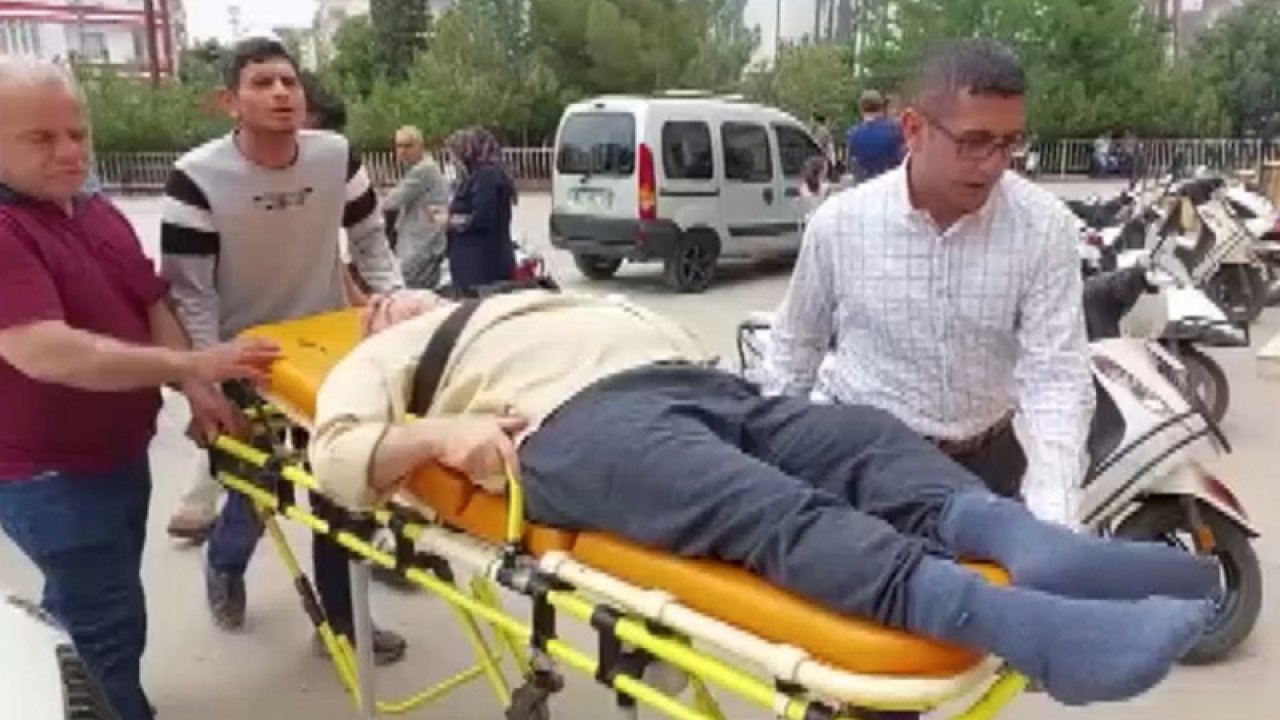 Gaziantep'te yürüyemeyen 77 yaşındaki Hasan Bakır Sedyeyle oy kullanmaya geldi... İŞTE O ANLAR