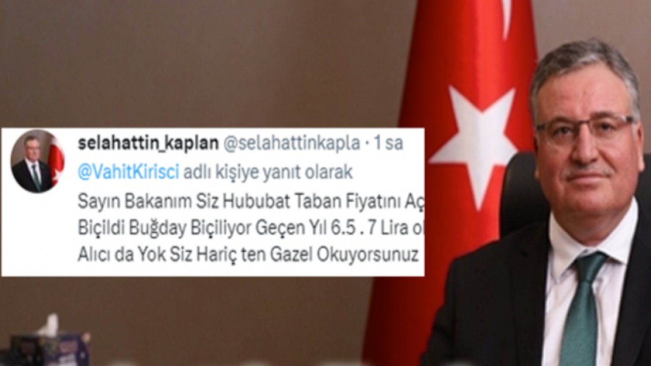 TİM Halı Sektörü Başkanı Selahattin Kaplan'dan Tarım ve Orman Bakanı Vahit Kirişçi'ye SERT YANIT