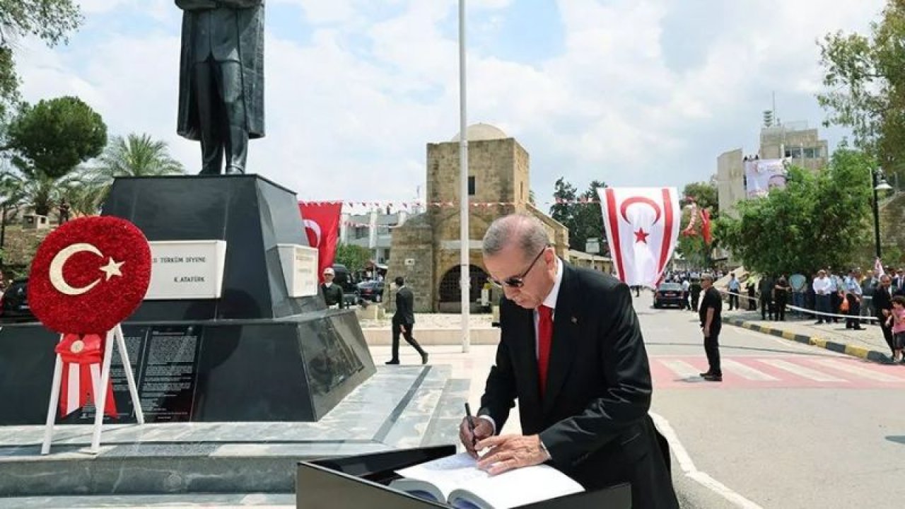 Cumhurbaşkanı Erdoğan yeni ilk dönemde ilk ziyaretini gerçekleştirdi! KKTC’de 2 lider açıklamalar yaptı!