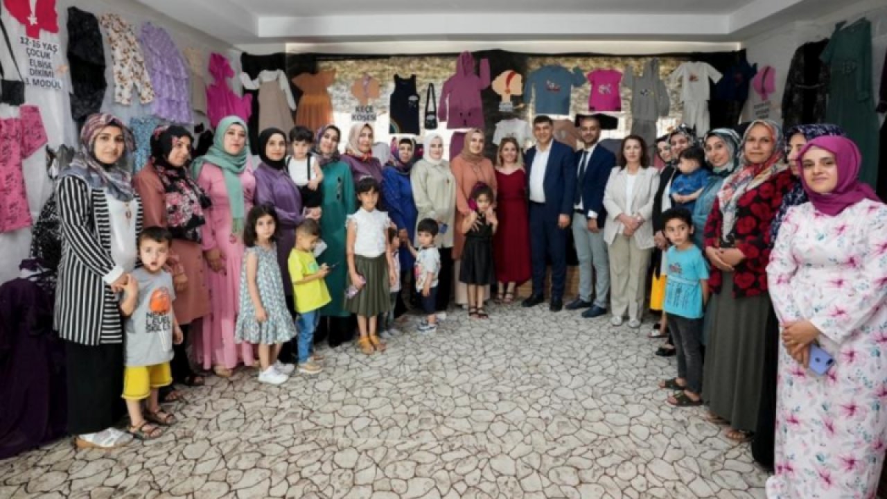 GAZİANTEP ŞEHİTKAMİL BELEDİYE BAŞKANI FADILOĞLU'UNDAN KADINLARA BÜYÜK DESTEK! Fadıloğlu, 7 aile merkezindeki serginin açılışını yaptı