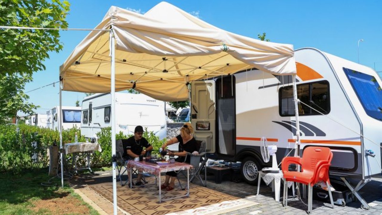 Büyükşehir Belediyesi’nin hizmete açtığı Alleben karavan parkı yerli ve yabancı turistleri ağırlıyor