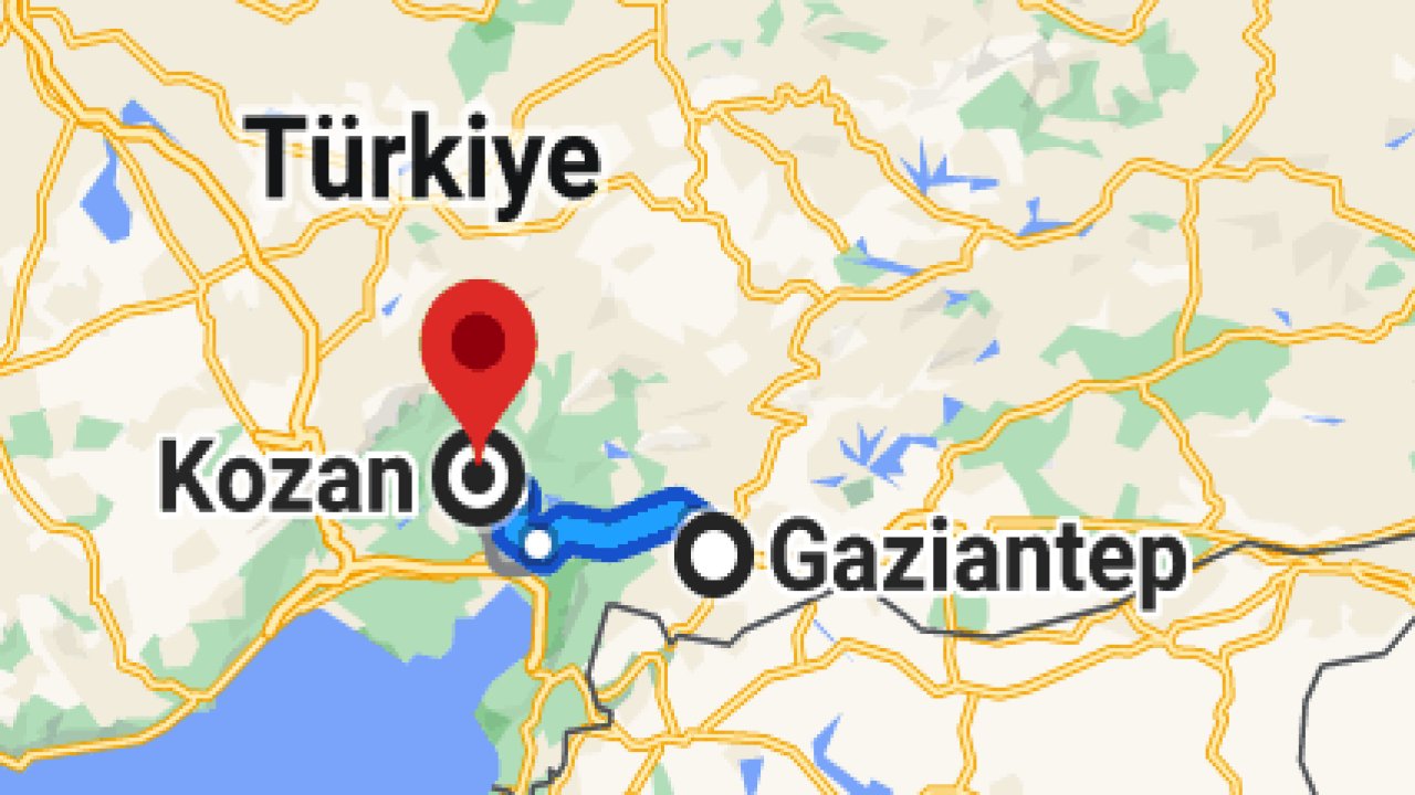 Depremin Merkezi Adana Kozan Gaziantep'e Kaç Kilometere Uzakta? Gaziantep Adana Kozan Arası Kaç Kilometre?