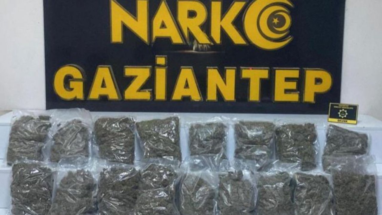 Gaziantep'te uyuşturucu operasyonunda 8 kilo 550 gram uyuşturucu yakalandı