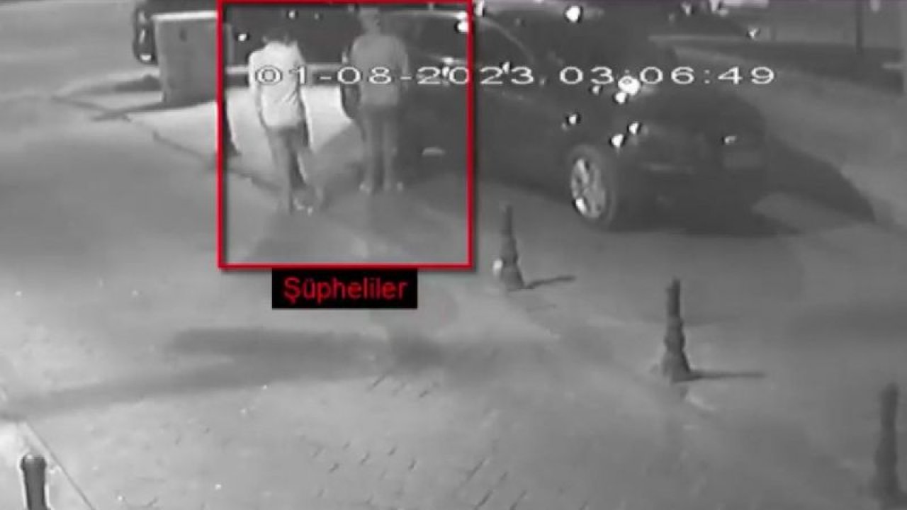 Gaziantep'te park halindeki araçtan hırsızlık anları kameralara yansıdı