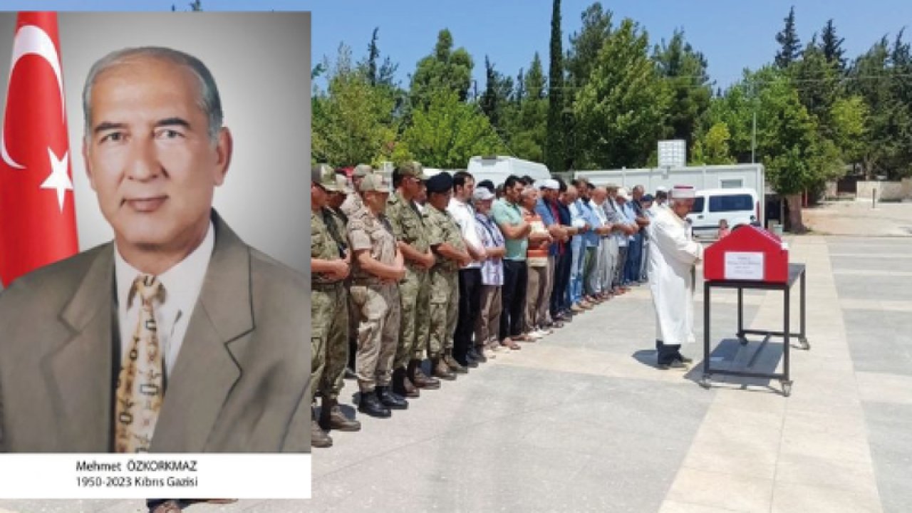 Gaziantepli Kıbrıs gazisi Mehmet Özkorkmaz son yolculuğuna uğurlandı