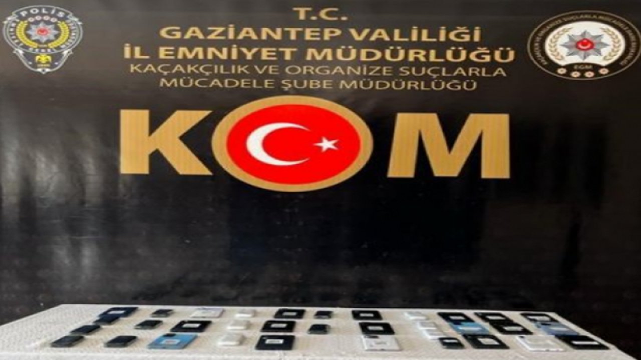 Gaziantep’te 34 adet kaçak cep telefonu ele geçirildi