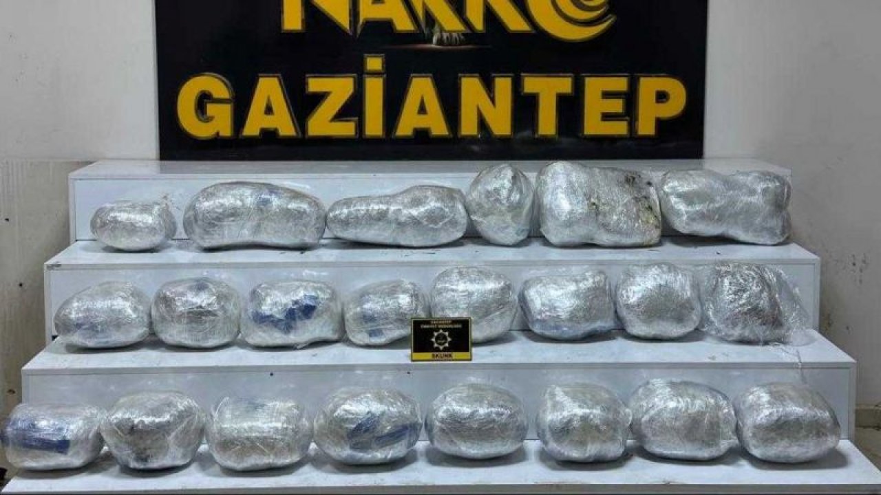 Gaziantep'te düzenlenen operasyonda 26 kilogram uyuşturucu ele geçirildi