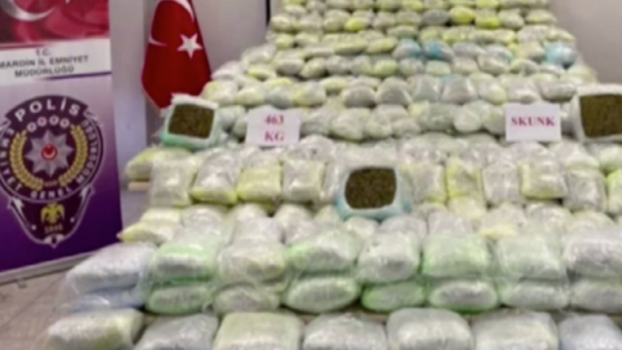 Gaziantep dahil 9 ilde Narkotik birimlerinin düzenlediği operasyonlarda toplam 775 kilogram uyuşturucu yakalandı