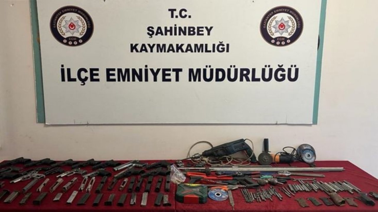 Gaziantep’te tabanca ve tabanca malzemeleri ele geçirildi: 1 gözaltı