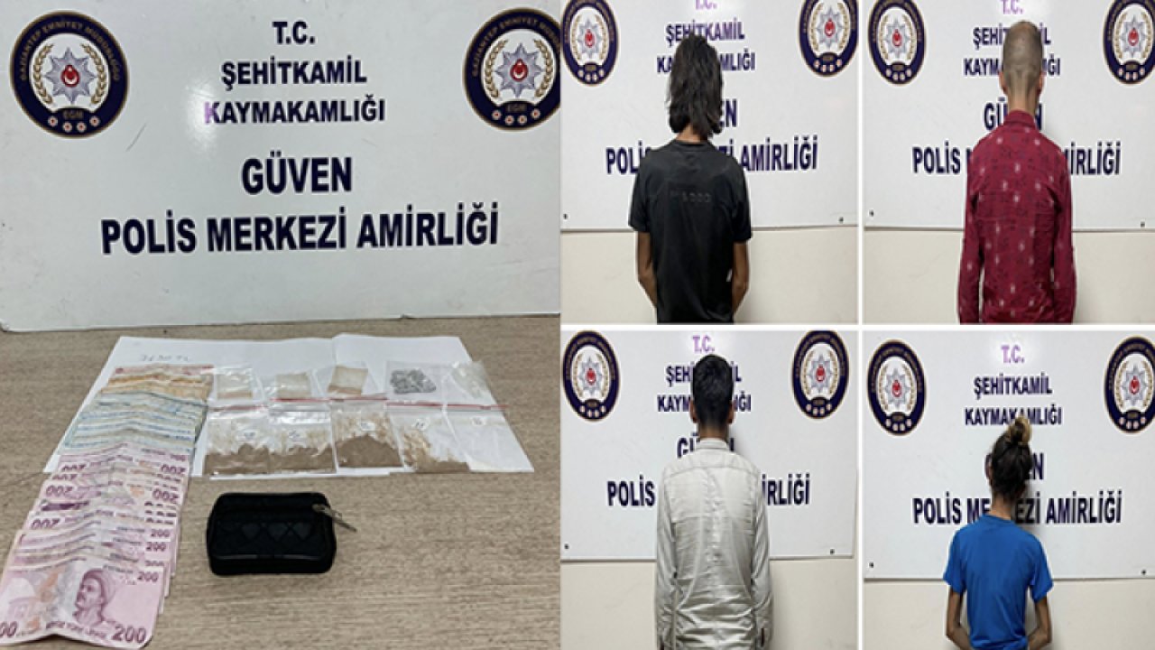 Gaziantep'te uyuşturucu operasyonunda 4 zanlı yakalandı